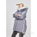 2021 Custom Women Collision Color Hoodie Parka Jacket